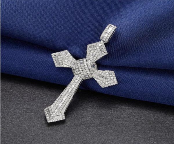 

2020 vintage diamond cz cross pendant 100 925 sterling silver party wedding pendants necklace for women men moissanite jewelry6330217