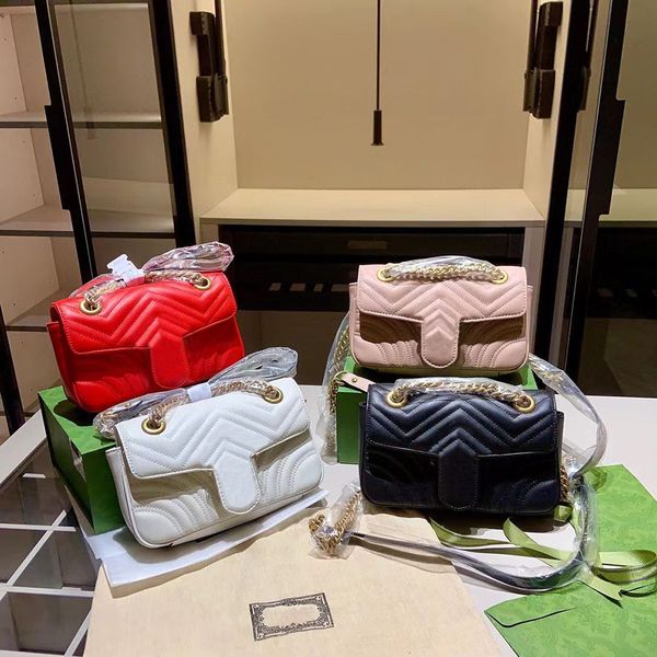 

luxury women's handbag classic 3 size crossbody bag handheld leather belt with serial number women's fashion marmont large and sma