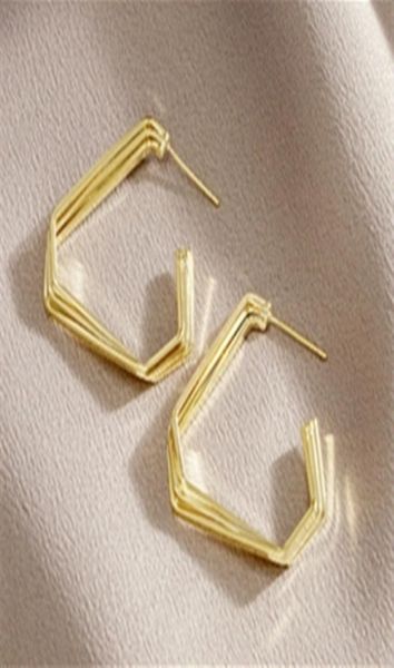 

retro irregular metal geometric dangle earrings for woman fashion korean jewelry party girl039s unusual earrings accessories7656248, Silver