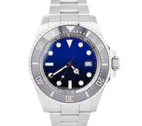 

luxury 44mm ceramic bezel stainless steel d-blue black seadweller limited 116660 automatic mechanical mens watch watches, Slivery;brown