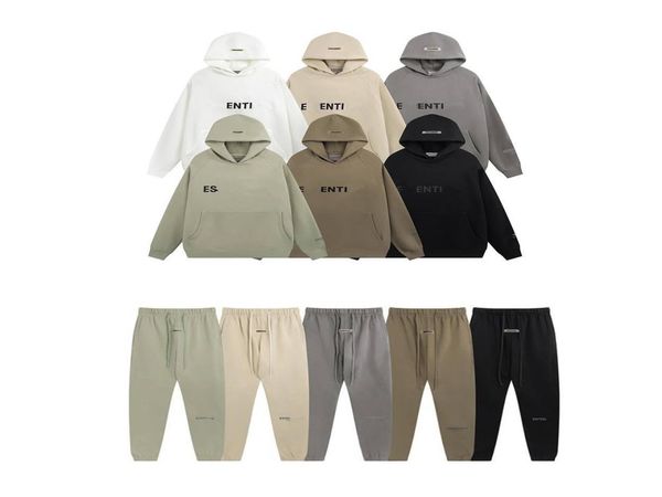 

hip-hop brand men's tracksuits multi-line branching letters hooded pants set cotton fashion two-piece women's hoodie9251305, Gray