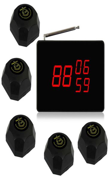 

singcall wireless calling system for cafe coffee shop restaurantsmall display big screen pack of 1 display and 5 bells4833077