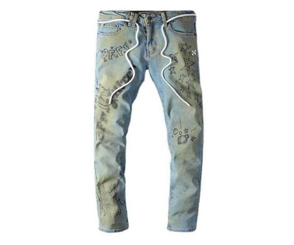 

men039s jeans 150 new d2 jeans korean fashion trendy young large blue paint printed trousers men039s46267584166085