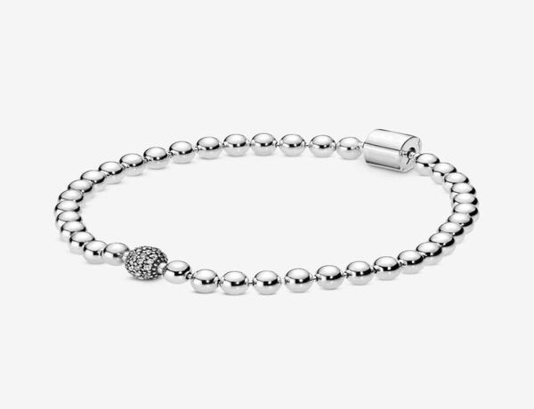 

designer jewelry 925 silver bracelet charm bead fit p sparkling pave bracelet fashion wedding slide bracelets beads europe6481409, Golden;silver