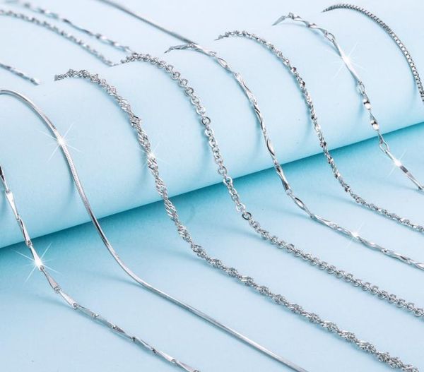 

classic basic chain auniquestyle 100 925 sterling silver lobster clasp adjustable necklace chain fashion jewelry for women3318008