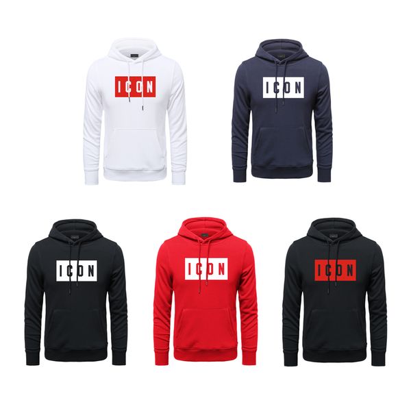 

icon designer hoodie brand hoodies mens hooded long sleeve pullover hoodies streetwear cottons sweatshirtstrend knitted printed couples, Black