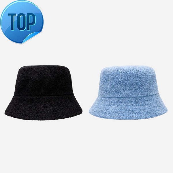 

wholesale 100% cotton good quality terry towel bucket hat printed or embroidery your custom, Blue;gray