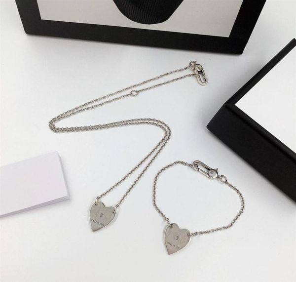 

luxury designer necklace chain heart necklaces for women original design great quality love bracelet jewelry supply whole nrj22870312, Silver