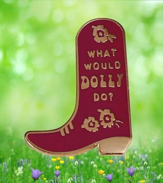 

pins brooches parton cowboy boot enamel pin i will always love you jolene coat of many colors western cowgirl country music brooc54596115, Gray