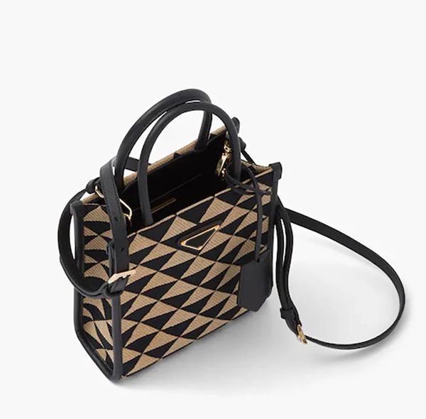 

tote shopping bag handbag crossbody bags canvas leather removable shoulder strap inside fashion letters pocket