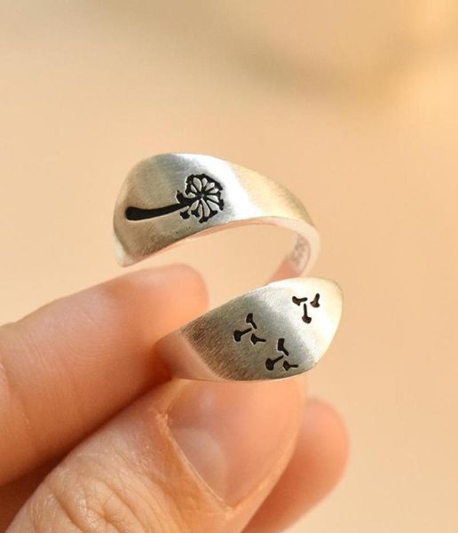 

cluster rings buyee 925 silver unique men gray dandelion vivid nonmainstream personality rock punk ring for casual jewelry4516504, Golden;silver