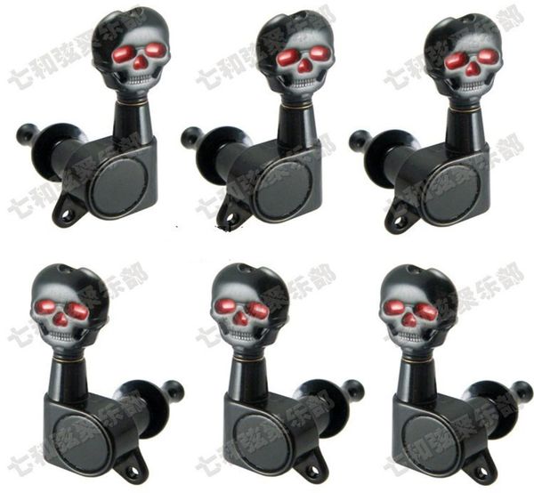 

3r3l black guitar accessories for acoustic guitar strings skull button tuning pegs keys tuner machine heads guitar parts1018465