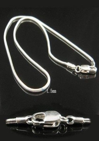 

wholesale 50pcs 1.5mm 18inch sterling silver plated chain7628229