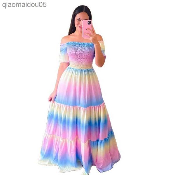 

rainbows pregnant women wedding dress party evening maxi gown summer casual off shoulders p pgraphy props clothes l230712, White