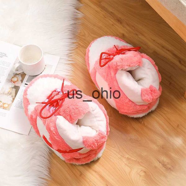 

slippers women men slippers winter warm home cotton slippers black coconut cotton slippers back to the future glowing cotton shoes j230712
