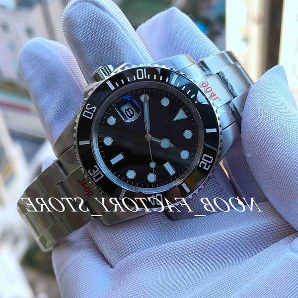

super factory 5 star watch of men 8 style elementary version ceramic bezel 904l steel bracelet automatic movement luminous diving watches wr, Slivery;golden
