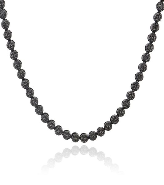 

fashionhip hop iced out chains necklaces gold black silver luxury designer gold chains tennis chain necklace mens diamond jewelry5275623
