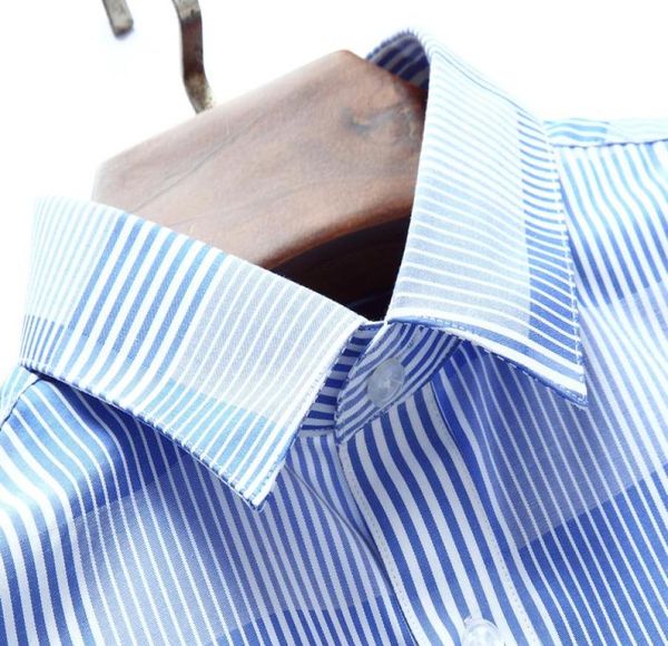 

2020 men039s business casual shirt men039s long sleeve stripe slim fit comfortable social mens new fashion plaid shirt tshir4822465, White;black