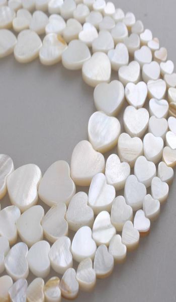 

natural shell beads white mother of pearl shell heart shape beads 6 8 10 14mm beads for diy bracelet necklace jewelry making2001323