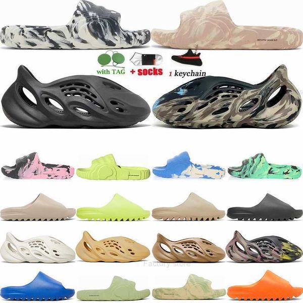 

adilette 22 designer slipper magic lime carbon desert sand aluminium pantoufle sliders claquette foam runners bone onyx cinder pure sandals, Black