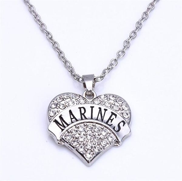 

marines heart necklace326h012345678910111213142260242, Silver