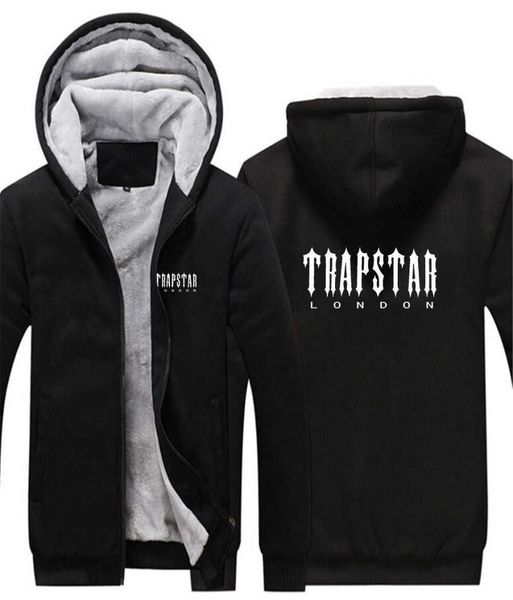 

london sweatshirts 2022 men's new casual winter thickened warmer coat zipper hooded fleece long sleeves padded jackets 3291261, Black