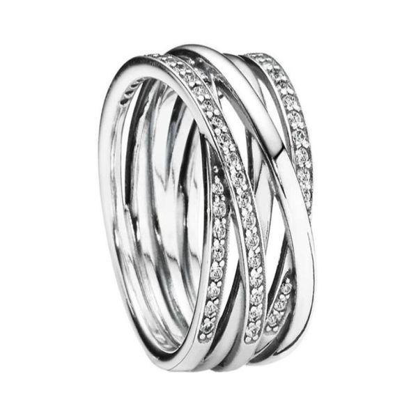 

100 925 sterling silver cross ring with cubic zircon original box pan wedding rings for valentines day european style jewelry w158044546