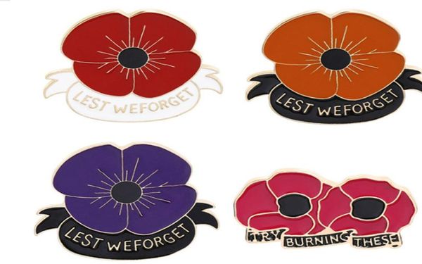 

red poppy pin remembrance sunday brooch veterans day lapel pins memorial day flower jewelry pins brooches whole ehn564336018, Red;brown