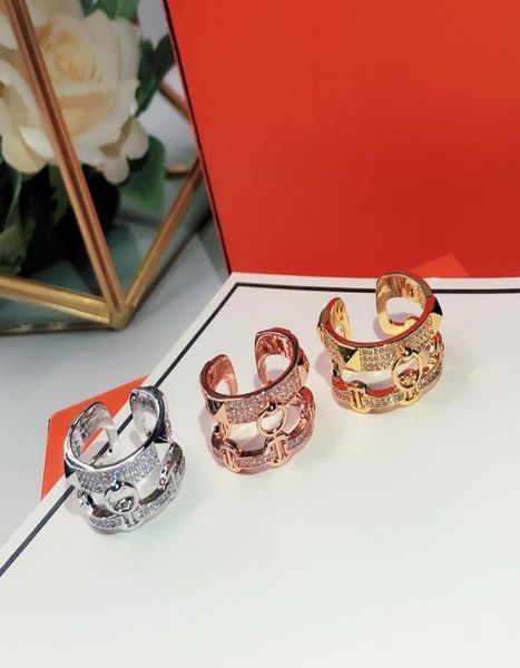 

classic for women round simple jewelry doubledeck open type ring set france quality golden rose gold superior quality h rings4999678, Silver