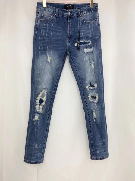 

mens 2019 winter new fashion mens hole decoration us size jeans men s designer jeans8211927, Blue