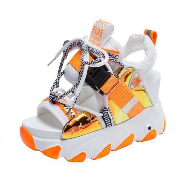 

women sandals platform ladies shoes women hook&loop summer fashion designer female sandals sandalias mujer high heels, Black