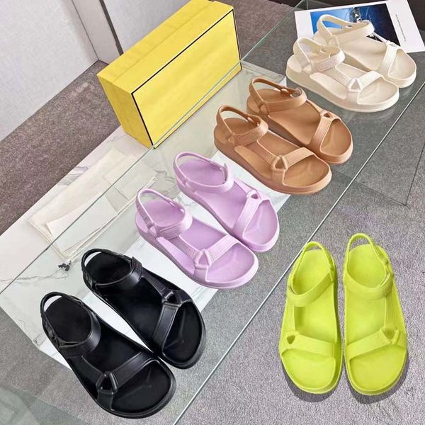 

wholesale brand woman slipper designer lady sandals summer jelly slide high heel slippers luxury casual shoes womens leather alphabet beach, Black