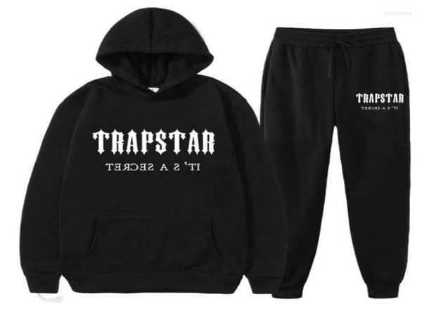 

men039s hoodies uyuk tracksuit brand printed sportswear men autumn warm 2 pieces set loose hoodie sweatshirt pants jog1502360, Black
