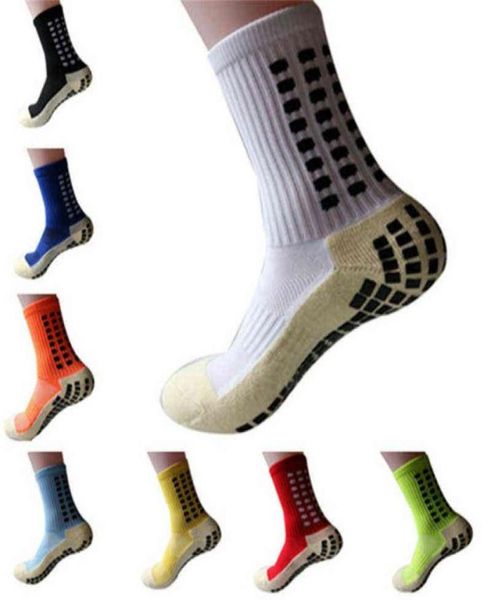 

3 pairs new sports anti slip soccer socks cotton football men grip socks calcetines y12091498718, Black