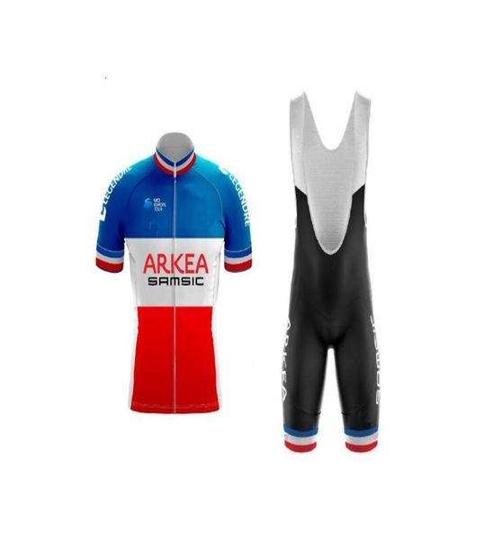 

2020 arkea samsic team france men cycling jersey short sleeve bicycle clothing with bib shorts quickdry ropa ciclismo7316562, Black;blue