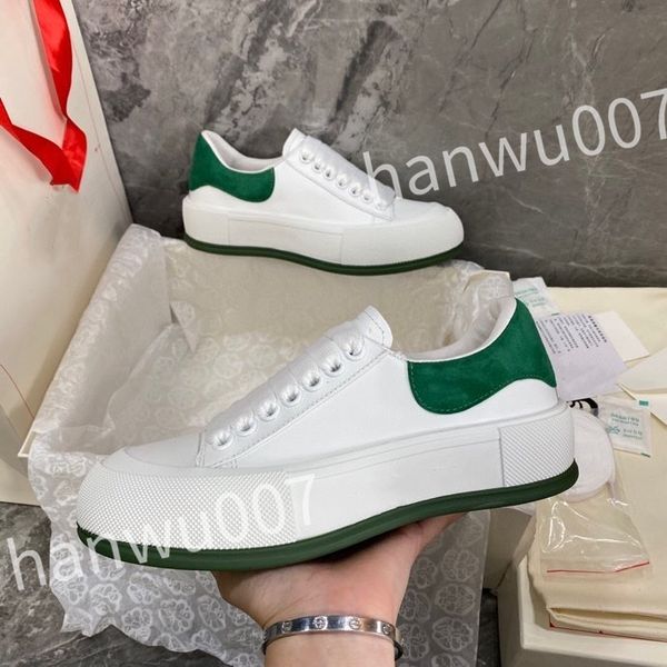 

new casual shoe designer leather lace up men fashion platform sneakers white black mens womens size 35-46 xsd230417
