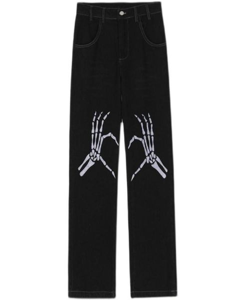 

men039s jeans y2k pants men baggy woman street skull embroidery hand women hip hop loose american long6555769, Blue