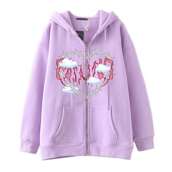 

luxury designer men hoodies large women's personalized printed zippered cardigan hooded jacket for couples casual thickened plush essen, Black