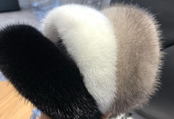 

2021 women039s luxury winter 100 mink fur headband real fur hair band lady fashion hair hoop headbands7904092, Silver