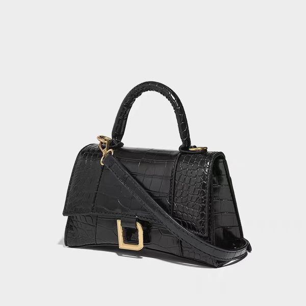 

2023 new hourglass women's crocodile pattern handheld hourglass bag