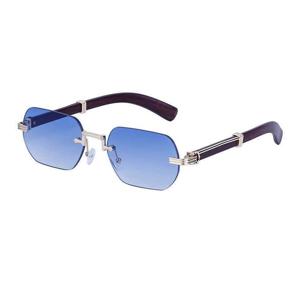 

rice nail place sunglasses gradient color 2023 new sunglasses for women trend anti-uv retro sunglasses a496 3qao, Blue