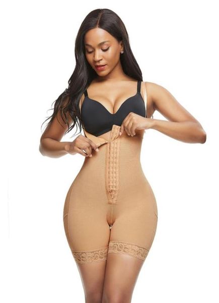 

corset secret seamless body shaper waist trainer faja bulifter zipper crotch postpartum recovery bodysuit slimming underwear women6145178, Black;white