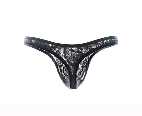 

men039s underwear lace thong t transparent panties breathable pants men039s taste gstrings thongs man briefs size m6110443, Black;white