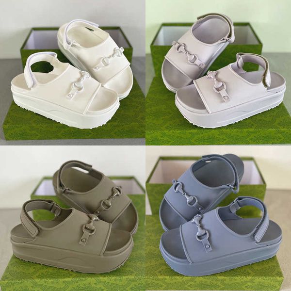 

designers women flatform sandals slippers comfort thick bottom slide anti slides fashionable easy-to-wear style casual shoes with box no448, Black