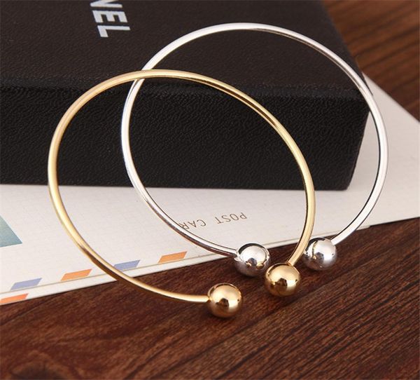 

fashion bracelets cuff rose gold silver bangle 100 metal bracelet jewerly women with men bracelet pulsera1770996, Golden;silver