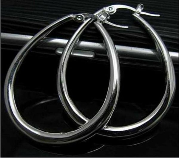 

selling 925 silver ushaped hoop earrings 45cm long 10pairlot4220829, Golden;silver