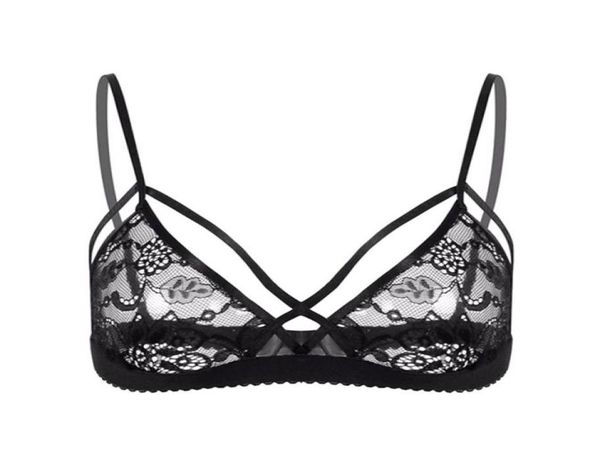 

whole women black floral print adjustable straps lace v neck bra underwear 4051566, Red;black