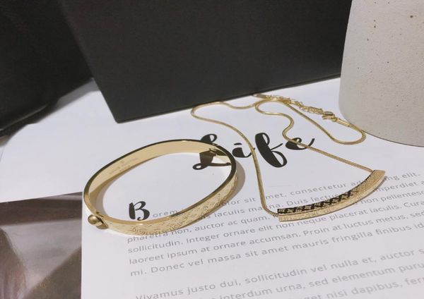

brand fashion jewelry set designer bracelet charm necklace female youth exclusive selection campus couple gift 18k gold plated pre2265101, Silver