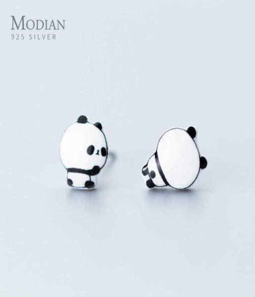 

animal cute panda stud earrings for women girl kids 925 sterling silver ceramics jewelry fashion bijoux 20120 21070712826513170193, Golden;silver