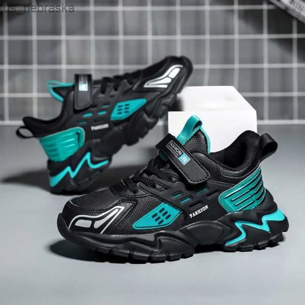 

athletic outdoor new kids shoes outdoor sport sneakers boy shoes high running shoes all seasons chaussure de sport shoes l230518, Black